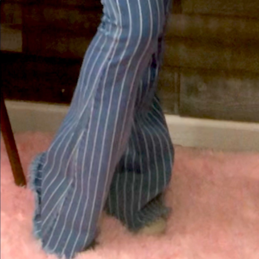 LAST ONE!! Cello Jeans Striped Super Flare Jeans - Picture 10 of 14